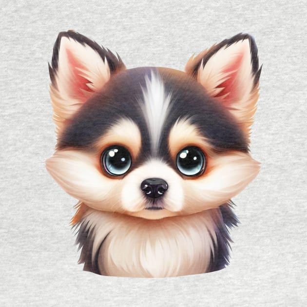 Barktacular Pomsky by Art By Mojo